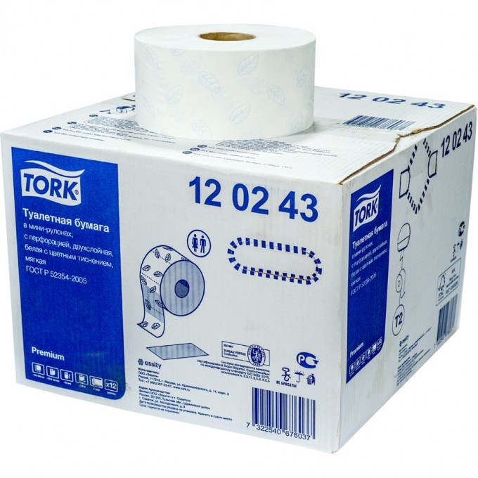 Бумага туалетная TORK PREMIUM 1/1 T-120243n
