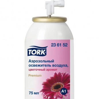 Освежитель аэрозольный TORK PREMIUM A1 75 мл цветочный, картридж для диспенсера