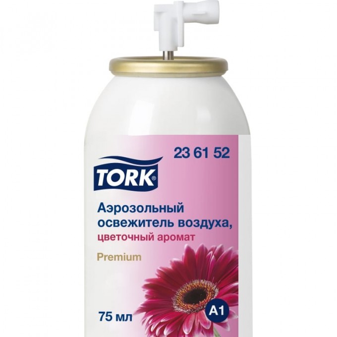 Освежитель аэрозольный TORK PREMIUM A1 75 мл цветочный, картридж для диспенсера BX-236152