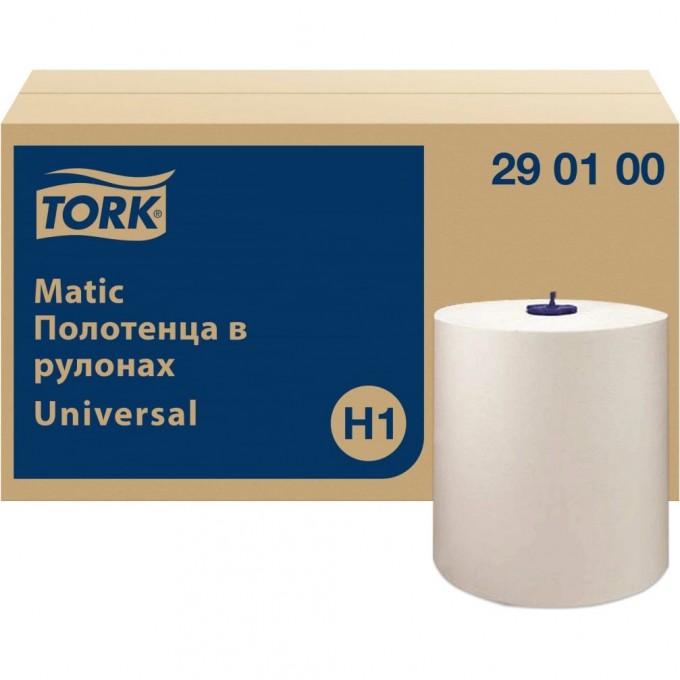 Полотенце бумажное TORK MATIC 1-слой 280 м в рулоне h290 d190 мм 6 шт/уп 1/1 белое G-290100n